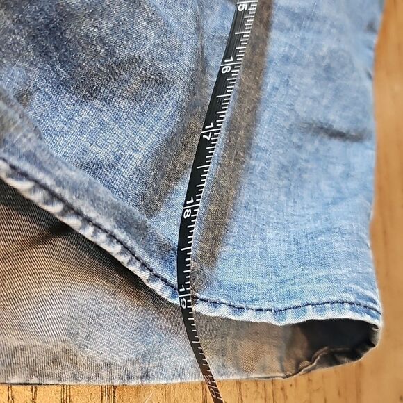 Denim button down tie shirt Size M - Picture 4 of 10
